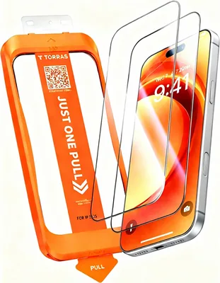 TORRAS GlassGo Ultra 強化ガラス スクリーンプロテクター iPhone 17 Pro (6.3インチ) 1回で簡単取り付け 衝撃耐性 エアロスペースグレード US
