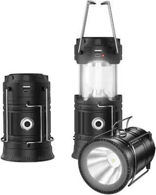 Hiki Rechargeable Solar Lantern - 2-in-1 LED Flashlight