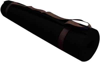 Tapete de Yoga em EVA com Alça de Transporte 170x60 cm Preto