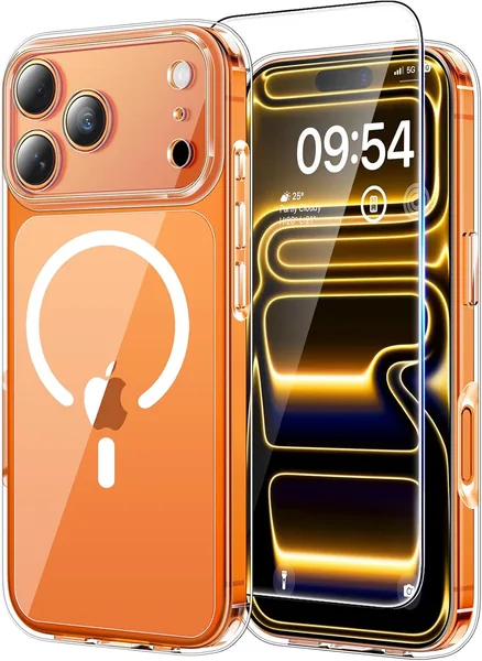 TAURI iPhone 17 Pro Max Hoes met Schermbeschermer, Compatibel met MagSafe, Militaire Kwaliteit, [Niet-Verouderend] Magne