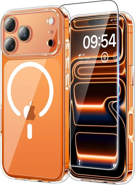 TAURI iPhone 17 Pro Hoes met Schermbeschermer 6.3", Compatibel met MagSafe, Militaire Kwaliteit, [Niet Verkleuring] Magnetisch - Beste Deal