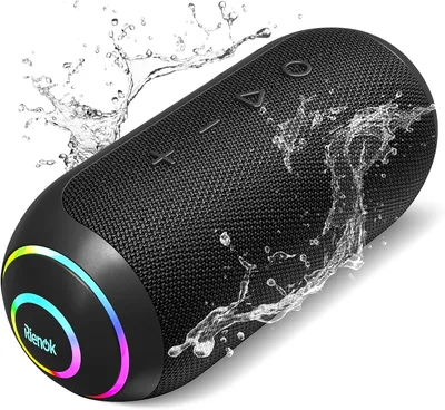 Rienok Altoparlante Bluetooth Portatile Potente 40W Impermeabile, Doppi Trombe | 30 Ore di Autonomia, Stereo Wireless True