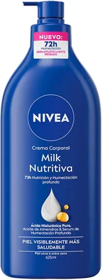 Nivea Crema Corporal Humectante Milk Nutritiva 625ml | 48% Descuento