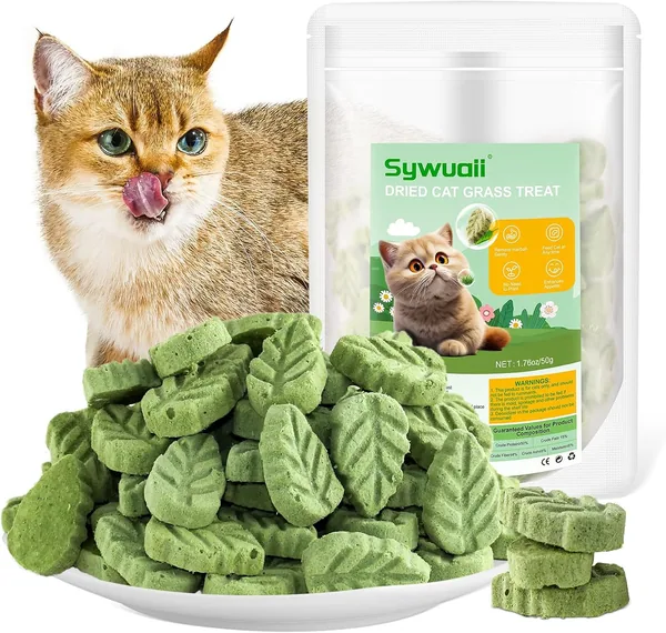 50g Catnip Cat Grass Toys for Indoor Cats for Hairball Remove and Teeth Cleaning