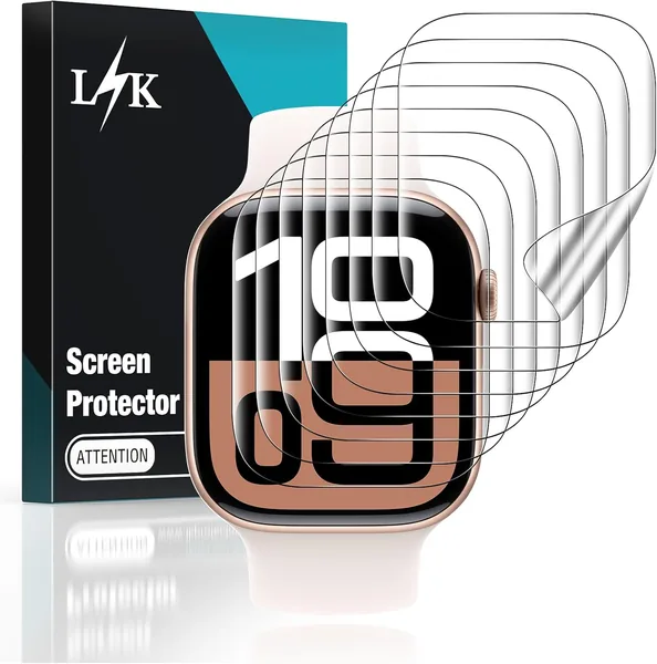 8 protections d'écran transparentes pour Apple Watch Series 11/10 42 mm - Film TPU Soft High Definition sans bulles