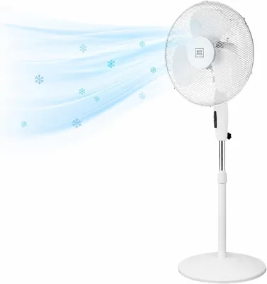 Ventilateur Genérique EMMA Ultra Silencieux | Expédition 24h | 45W | Faible Consommation | Puissance Haute à 3 Vitesse | Réglable en Hauteur | 3