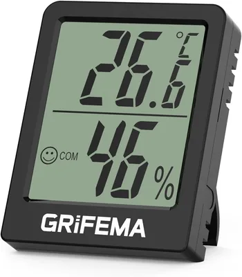 Termometro Digitale GRIFEMA GA2902B Mini, Igrometro per Interno, Ideale per Serre e Asili