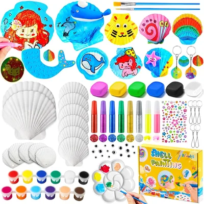 Kit de Pintura con Conchas que Brillan en la Oscuridad Marinas para Niños, DIY Kit de Manualidades, 50% De Descuento