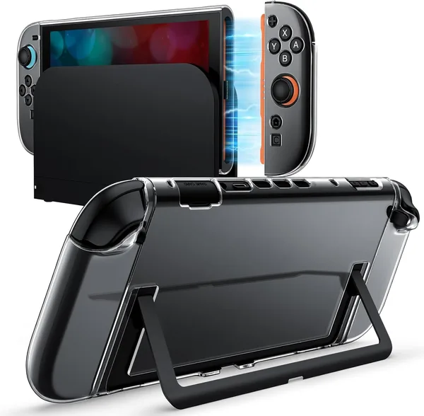JETech Clear Dockable Case for Nintendo Switch 2 (2025) 7.9 Inch