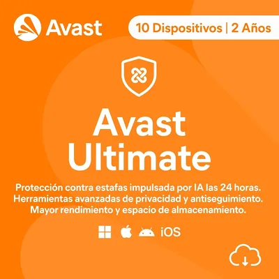 Avast Ultimate 2026 | Protección para 10 Dispositivos | 2 Años | Versión Digital