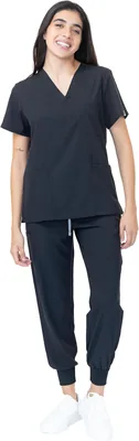 Uniformes Bárbara - Pijama Quirúrgica Dama Tipo Jogger Bolsas Repelente a Fluidos en Tela Filipina