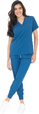 Uniformes Bárbara - Pijama Quirúrgica Dama Tipo Jogger Bolsas Repelente a Fluidos en Tela Filipina