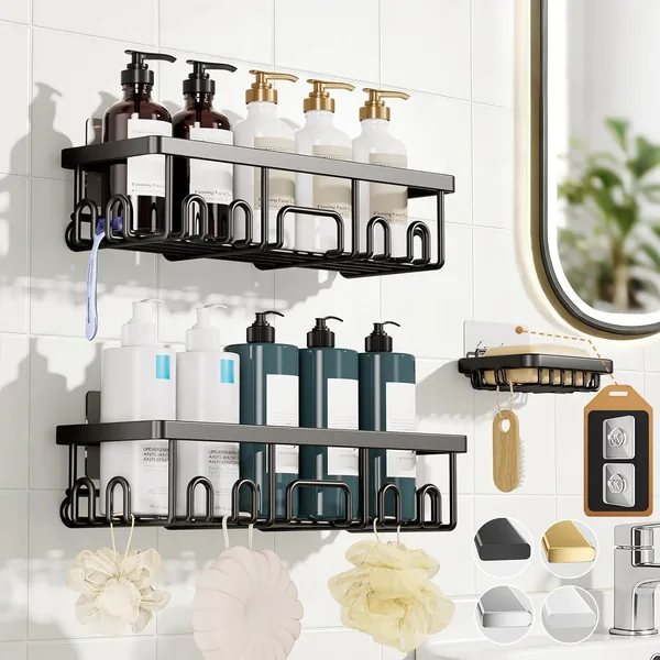 Veken Large Capacity Shower Caddy 3-Pack