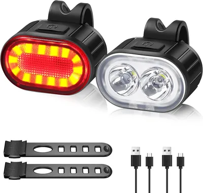 Oderra LED Bike Lights - USB Rechargeable
