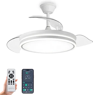 YOEVU EOS ONE: Ventilador de techo con luz LED regulable y control remoto Bluetooth - 43% de descuento