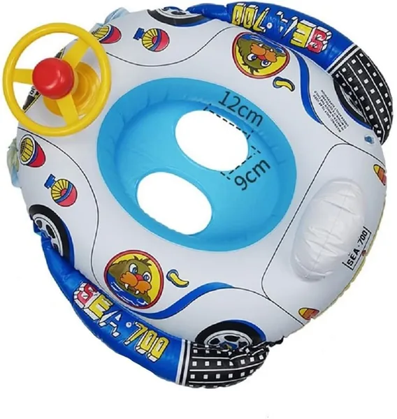 HALAYAYA Kids Swimming Ring Pool Inflatable Floating Pool Float with Safety Seat for Swimming Pool Beach Toy