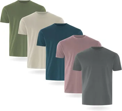FM London Pack 3/5 Magliette Uomo - Design Slim Fit Premium - Cotone 100% Super Soft