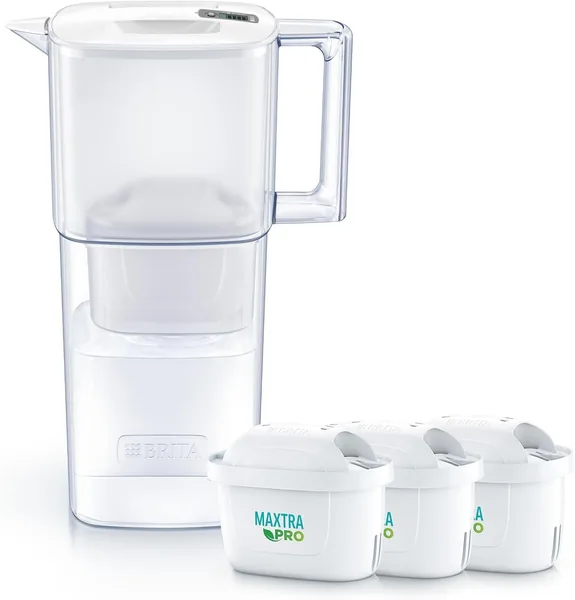 Brita Water Purifier Pitcher, PFOS/PFOA Removal Tested, Filtration Capacity 0.3 gal (1.15 L), Total Capacity 0.6 gal (2.2 L) [Japan Official Product] with 3 MAXTRA Pro Pure Perform