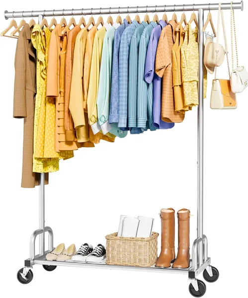 Sakugi Clothes Rail - Heavy Duty Clothes Rack with Mesh Shelf Best Deal