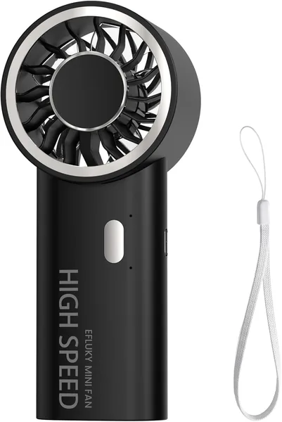 efluky Handheld Fan Mini Hochgeschwindigkeits-Lüfter USB-Laden mit 5 Geschwindigkeitsstufen, tragbarer Tischlüfter für Zuhause, O