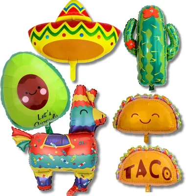 Set de Globos de Fiesta Mexicana 5 PCS para Día de la Independencia