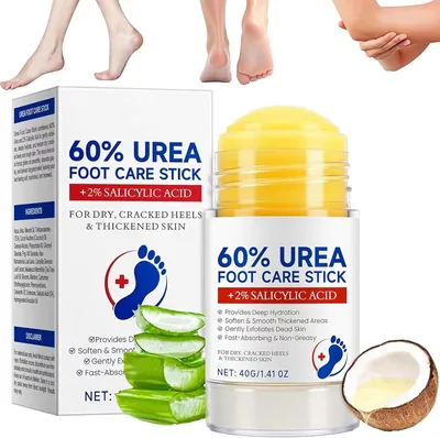 Crema de Urea al 60% para Pies Secos y Agrietados, Reparación de Callos y Agujetas, 40g - Mejor Oferta