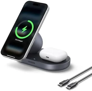 UGREEN Qi2 15W Wireless Charger - 2-in-1 MagSafe