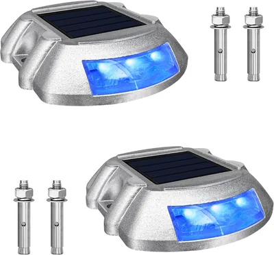 2 Pack Solar Deck Lights - Ground Marker Spike Lamp Best Deal