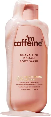 mCaffeine 1% ग्लाइकॉलिक एसिड डेटान बॉडी वॉश 300ml | 2% नियासिनामाइड, 3% कोज़िक एसिड-ग्लूटाथियोन - महिलाओं और पुरुषों के लिए