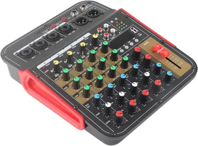 Mezclador de Audio Digital Profesional Ejoyous de 4 Canales USB