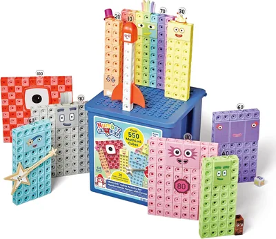 hand2mind Numberblocks Heroes with Zeroes MathLink Cubes Activity Set | Preschool Learning Activitie