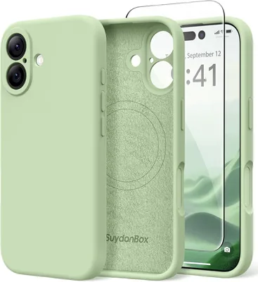 SuydanBox Magnetic iPhone 17 Case Silicone Matcha