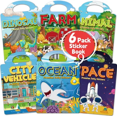 6 Sets Reusable Sticker Books for Toddlers - Best Deal