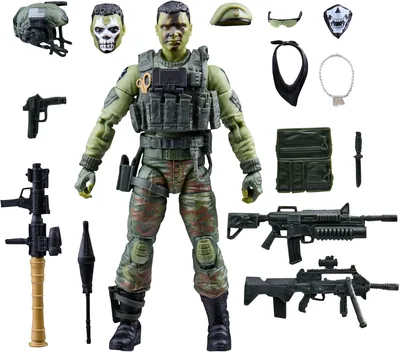 Coleção Legado G.I. Joe Classificado: Soldado de Ação - Forças Especiais, Conjunto de Figura de Ação Colecionável de 6 polegadas com 16 A