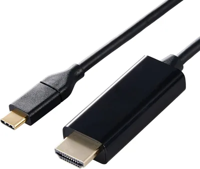 Elecom DH-CHDMI30BK  USB C to HDMI Cable, 3m, 4K/60Hz, Multi-Display, Mirroring - Best Deal