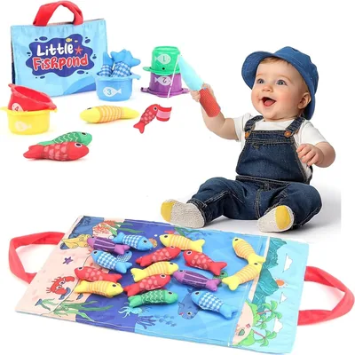 Baby Toys 6-12 Months - 22 PCS Fishing Game Montessori Toy