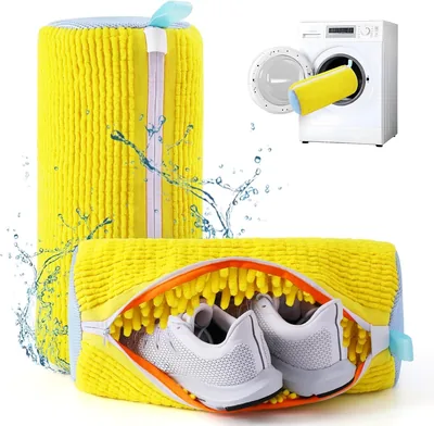 MOMENT Large Shoe Washing Bag - 38x18cm Microfiber Sneaker Cleaner