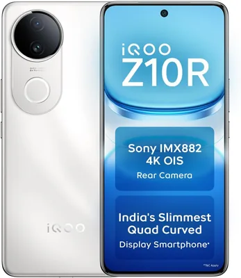iQOO Z10R 5G (Moonstone, 8GB RAM, 256GB Storage) | 32MP चालू कैमरा | Quad-Curved AMOLED डिस्प्ले | Dimensity 7400 प्रोसेसर - 100% ऑफ़