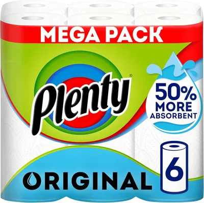Plenty Kitchen Roll 6 Rolls 2-Ply - 15% Off