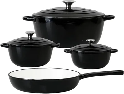 Chef’s Choice 7-Piece Cast Iron Cookware Set - Enamel Coated - 8% Off