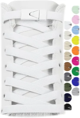 Laces élastiques Stepace, sans nouer, 2 paires pour chaussures de sport adultes et enfants, 8 mm de large, une taille
