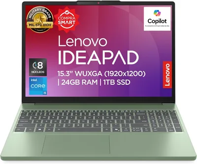 Lenovo Laptop Ideapad Slim 3 | 15,3" WUXGA | Intel Core i5 | 24GB RAM 1TB SSD | Verde | 51% Descuento