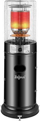 Zelsius Gasvärme 'Zermatt' | 11 kW | 46 cm x 137 cm | Schwarz | Utomhus radiantvärme, terassvärme, utomhusvärming