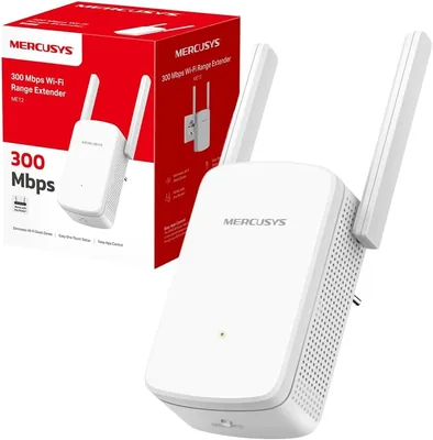 Mercusys ME12 Ripetitore Wi-Fi Potente per Casa, 2 Antenne Esterne | WPA3