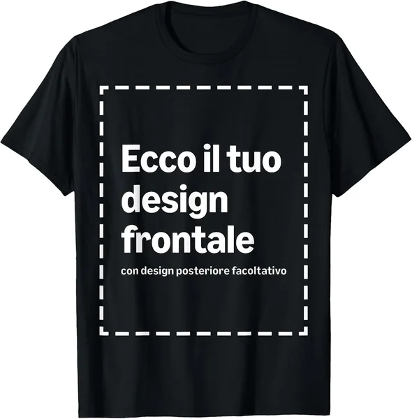 Maglietta Personalizzata con la Tua Immagine Frontale e Posteriore - 27% di Sconto