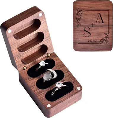 Customized Walnut Ring Box - Best Deal