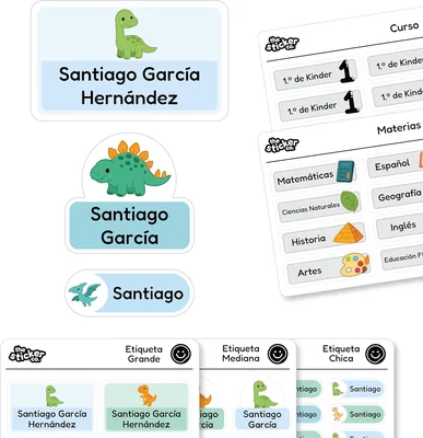 The Sticker Co. Etiquetas Personalizadas para Útiles Escolares - Ideales para Libretas, Plumones, Estuche, Lonchera, Botellas Best Deal