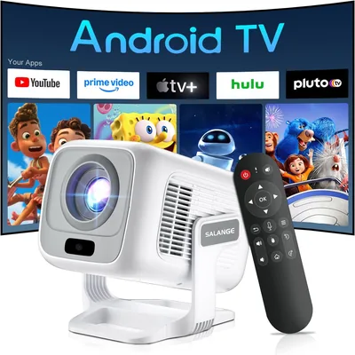 AI Auto Focus Portable Projector WiFi 6 Bluetooth 5.4 Android 14