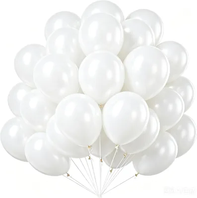 Witte Ballonnen, Pak van 100 Witte Latexballonnen, 25 cm, Feestdecoratie voor Verjaardag, Huwelijk, Festival, Jubileum