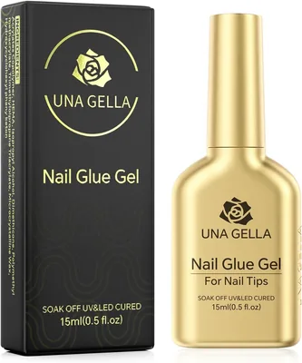 Colle pour faux ongles UNA GELLA 6 en 1 - Super forte, UV/LED, longue durée, dans des capsules claires